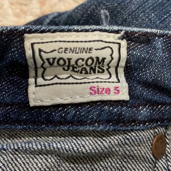VOLCOM STONE• Dark Denim Distressed Bootcut Jeans - Picture 5 of 6